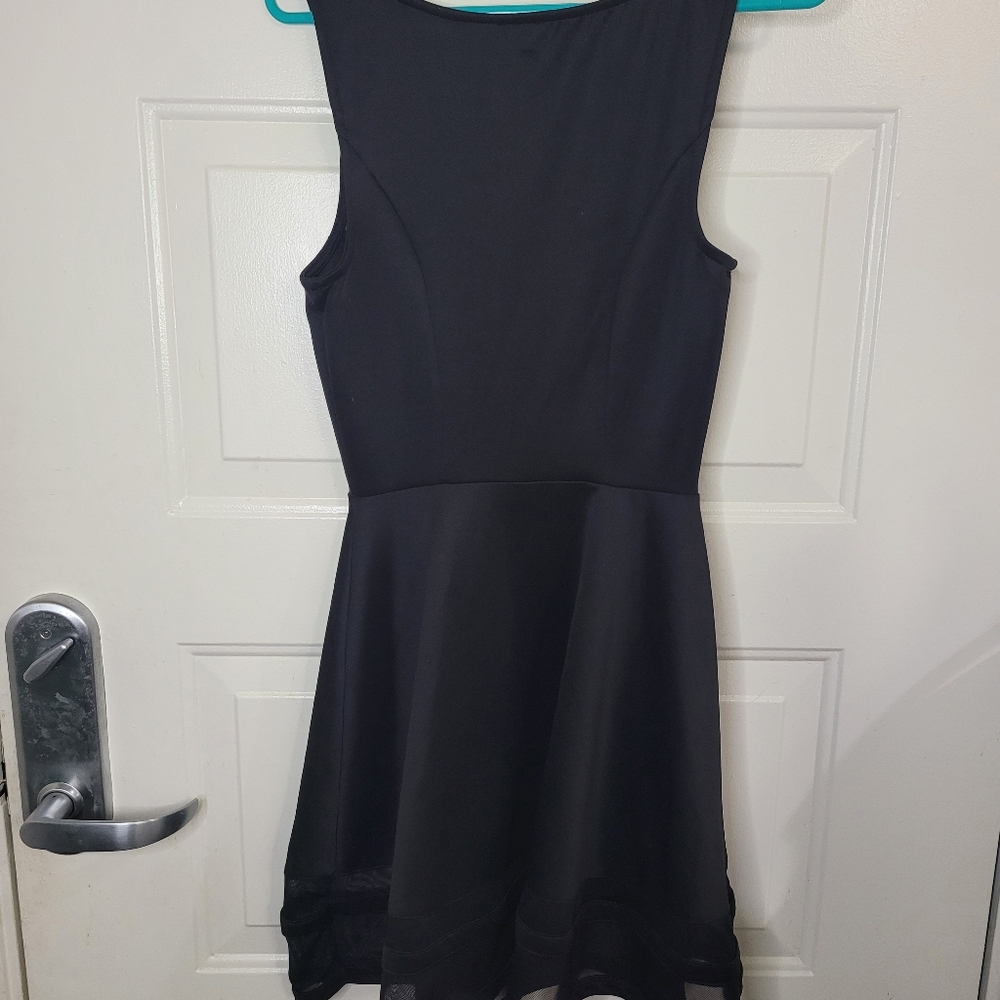 2B Bebe Little Black Dress Sleeveless Sheer Size XS - Picture 5 of 5